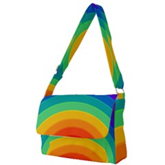 Rainbow Background Colorful Full Print Messenger Bag