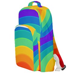 Rainbow Background Colorful Double Compartment Backpack