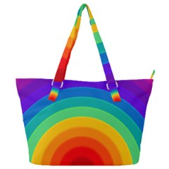 Rainbow Background Colorful Full Print Shoulder Bag