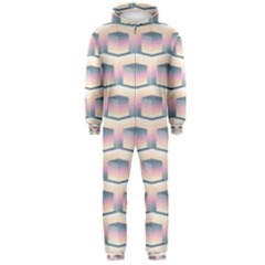 Seamless Pattern Background Cube Hooded Jumpsuit (men)  by HermanTelo