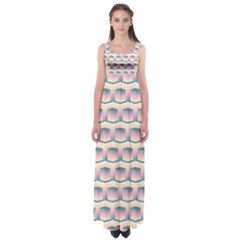 Seamless Pattern Background Cube Empire Waist Maxi Dress