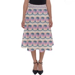 Seamless Pattern Background Cube Perfect Length Midi Skirt