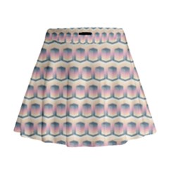 Seamless Pattern Background Cube Mini Flare Skirt