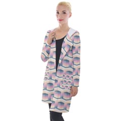 Seamless Pattern Background Cube Hooded Pocket Cardigan