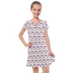 Seamless Pattern Background Cube Kids  Cross Web Dress by HermanTelo