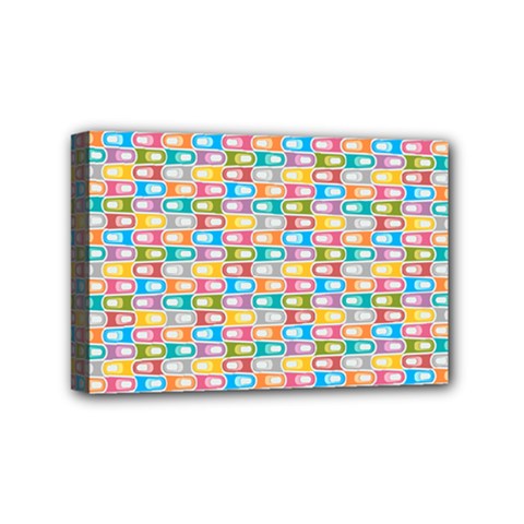 Seamless Pattern Background Abstract Rainbow Mini Canvas 6  X 4  (stretched) by HermanTelo