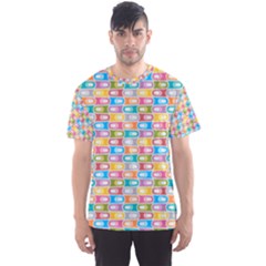 Seamless Pattern Background Abstract Rainbow Men s Sports Mesh Tee