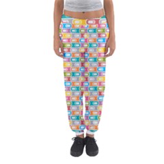 Seamless Pattern Background Abstract Rainbow Women s Jogger Sweatpants by HermanTelo