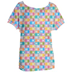 Seamless Pattern Background Abstract Rainbow Women s Oversized Tee by HermanTelo