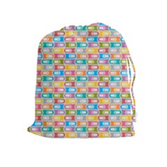 Seamless Pattern Background Abstract Rainbow Drawstring Pouch (xl)