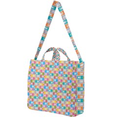 Seamless Pattern Background Abstract Rainbow Square Shoulder Tote Bag