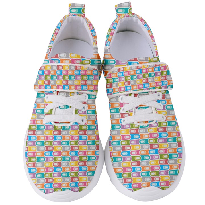 Seamless Pattern Background Abstract Rainbow Women s Velcro Strap Shoes