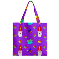 Saint Nicholas Zipper Grocery Tote Bag by HermanTelo