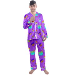 Saint Nicholas Men s Satin Pajamas Long Pants Set