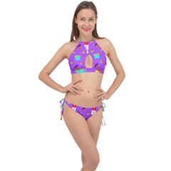 Saint Nicholas Cross Front Halter Bikini Set