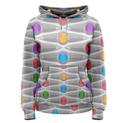 Seamless Pattern Background Abstract Circle Women s Pullover Hoodie