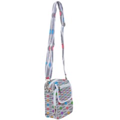 Seamless Pattern Background Abstract Circle Shoulder Strap Belt Bag