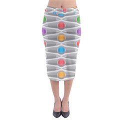 Seamless Pattern Background Abstract Circle Midi Pencil Skirt