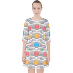 Seamless Pattern Background Abstract Circle Pocket Dress