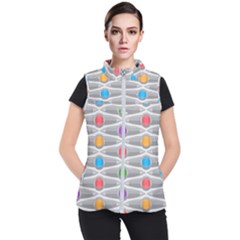 Seamless Pattern Background Abstract Circle Women s Puffer Vest