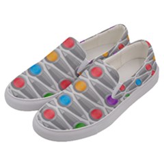 Seamless Pattern Background Abstract Circle Men s Canvas Slip Ons