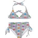 Seamless Pattern Background Abstract Circle Kids  Classic Bikini Set View1