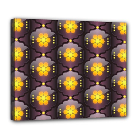 Pattern Background Yellow Bright Deluxe Canvas 24  X 20  (stretched)