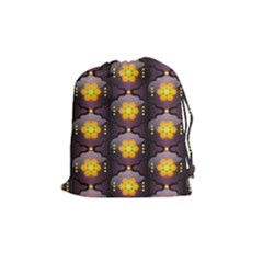 Pattern Background Yellow Bright Drawstring Pouch (medium)