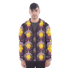 Pattern Background Yellow Bright Men s Hooded Windbreaker