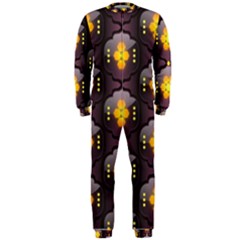 Pattern Background Yellow Bright Onepiece Jumpsuit (men)  by HermanTelo