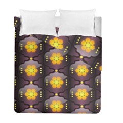 Pattern Background Yellow Bright Duvet Cover Double Side (full/ Double Size)