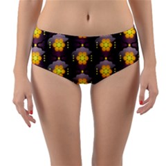 Pattern Background Yellow Bright Reversible Mid-waist Bikini Bottoms by HermanTelo