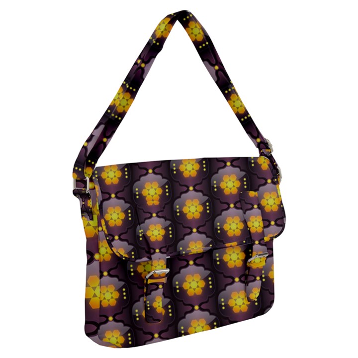 Pattern Background Yellow Bright Buckle Messenger Bag