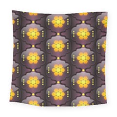 Pattern Background Yellow Bright Square Tapestry (large)