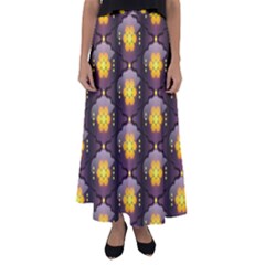 Pattern Background Yellow Bright Flared Maxi Skirt