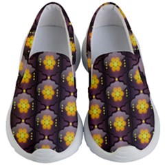 Pattern Background Yellow Bright Kids  Lightweight Slip Ons by HermanTelo