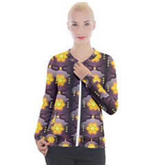 Pattern Background Yellow Bright Casual Zip Up Jacket