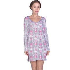 Seamless Pattern Background Long Sleeve Nightdress