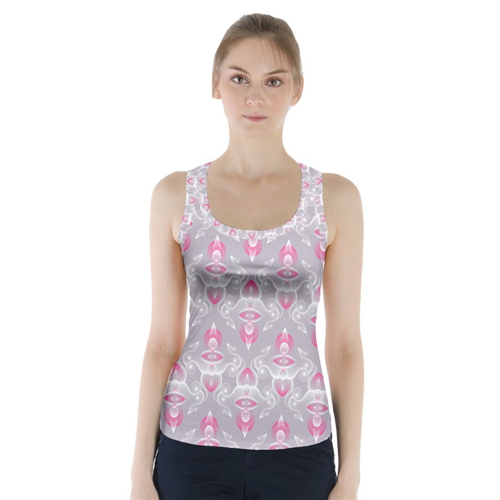 Seamless Pattern Background Racer Back Sports Top