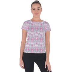 Seamless Pattern Background Short Sleeve Sports Top 