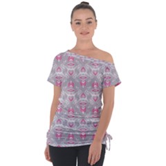 Seamless Pattern Background Tie-up Tee