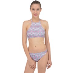 Seamless Pattern Background Racer Front Bikini Set by HermanTelo