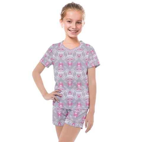 Seamless Pattern Background Kids  Mesh Tee And Shorts Set by HermanTelo