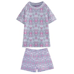 Seamless Pattern Background Kids  Swim Tee And Shorts Set