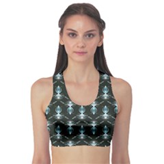 Seamless Pattern Background Black Sports Bra