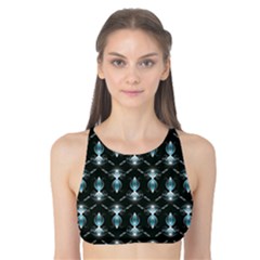 Seamless Pattern Background Black Tank Bikini Top