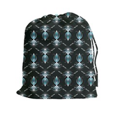 Seamless Pattern Background Black Drawstring Pouch (xxl)