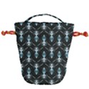 Seamless Pattern Background Black Drawstring Bucket Bag View2