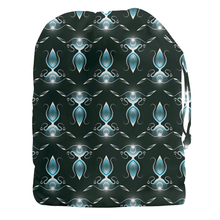 Seamless Pattern Background Black Drawstring Pouch (XXXL)