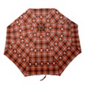 Plaid Pattern Red Squares Skull Folding Umbrellas View1